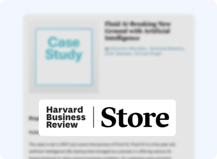 Harvard Business Review Case Study - Fluid AI industry recognition