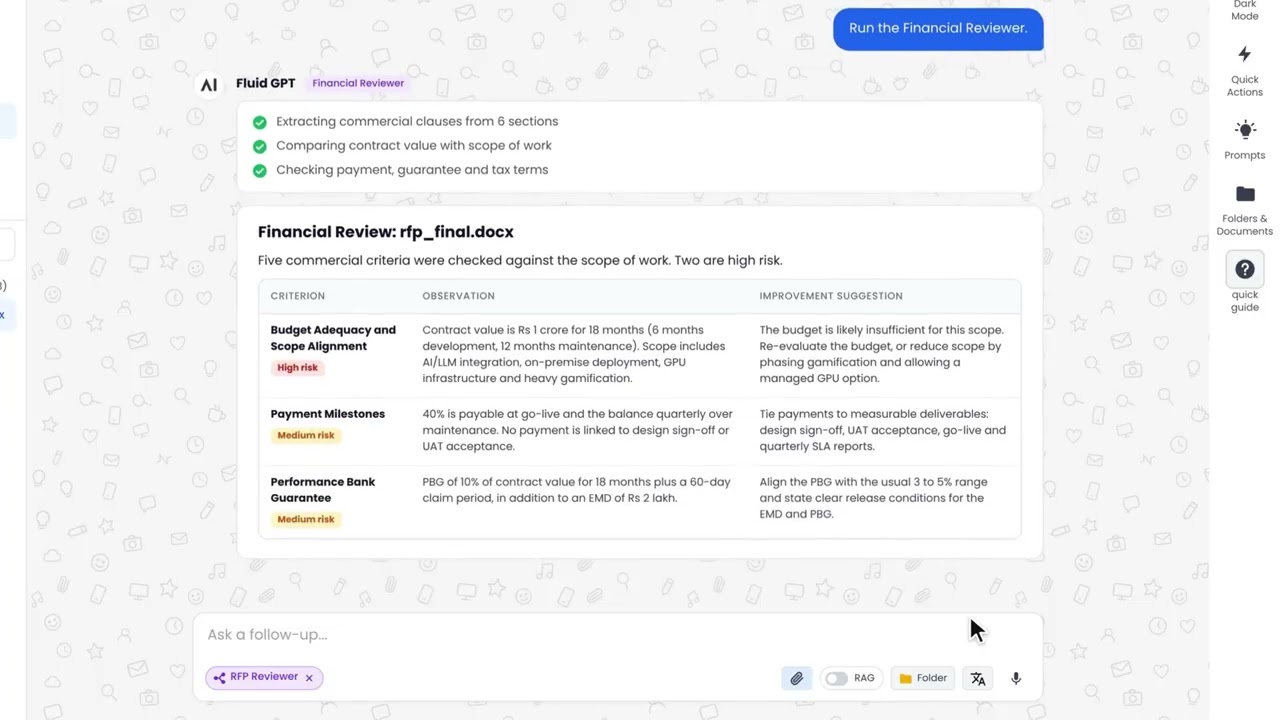 RFP Reviewer product demonstration