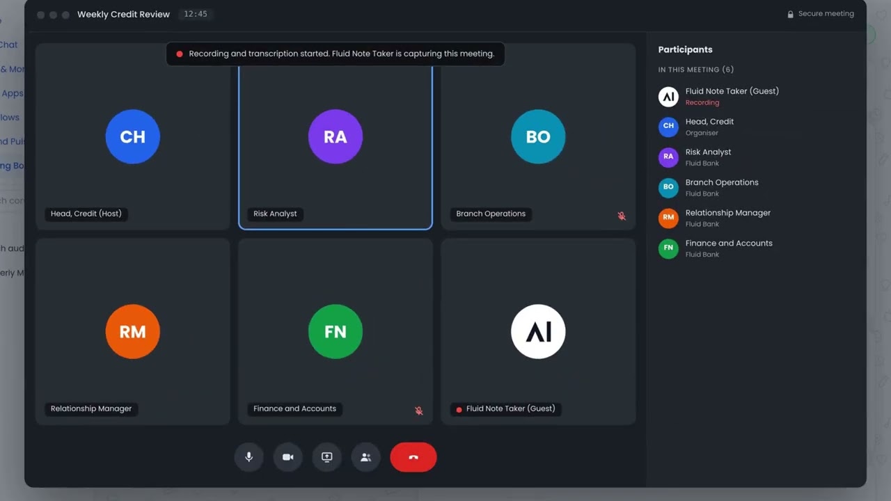Meeting Bot product demonstration