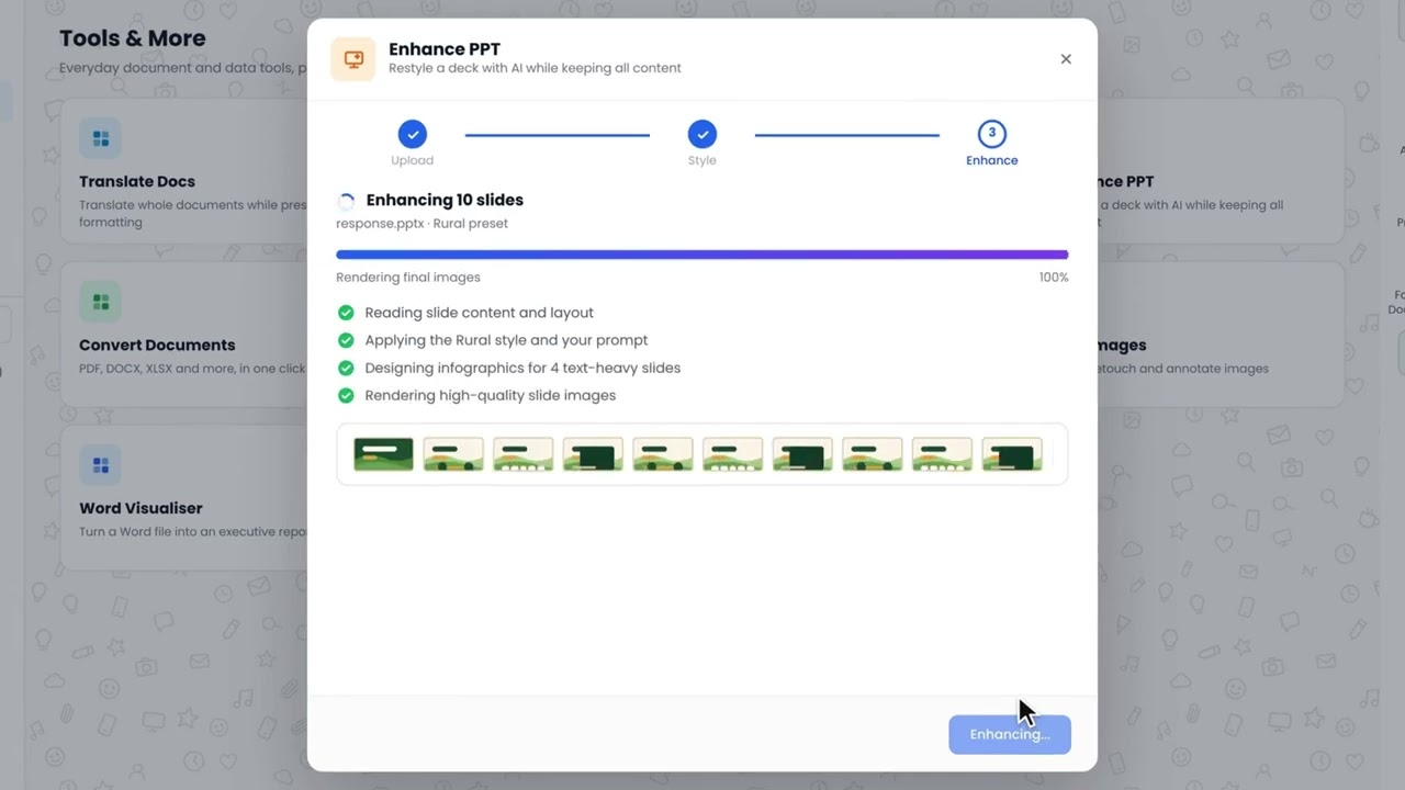 Enhance PPT product demonstration